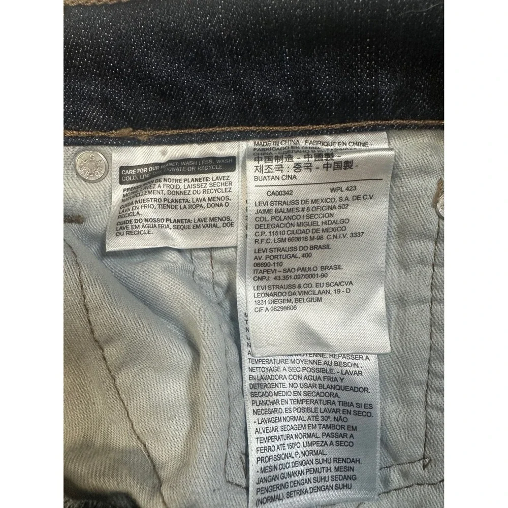Levis 511 Slim Fit Jeans Mens 33x34 Dark Wash Indigo Denim 04511-1150